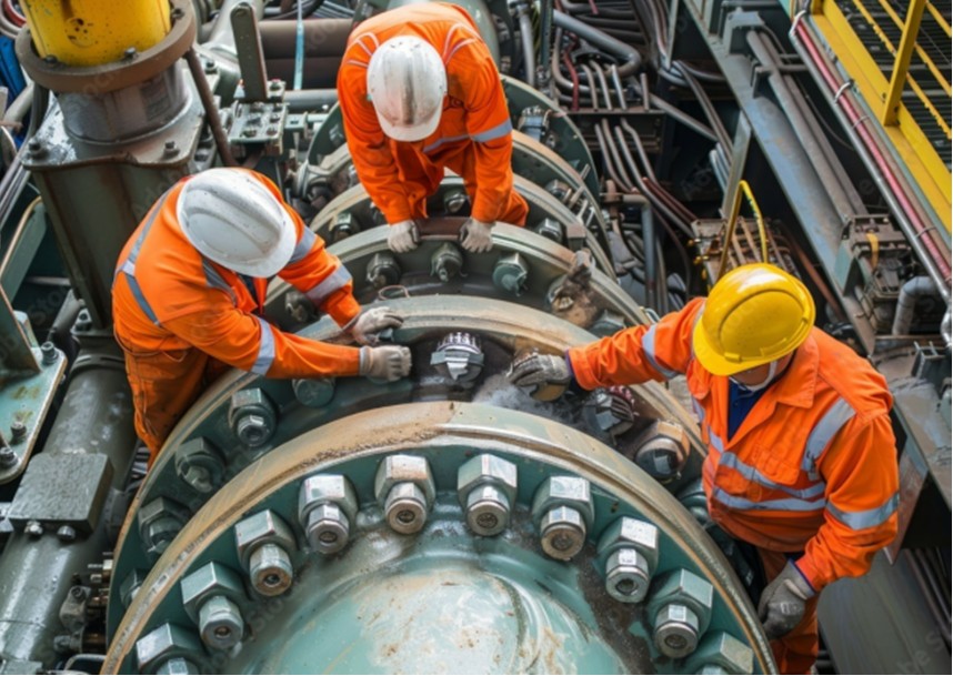 Tightening or Loosening Large Industrial Bolts