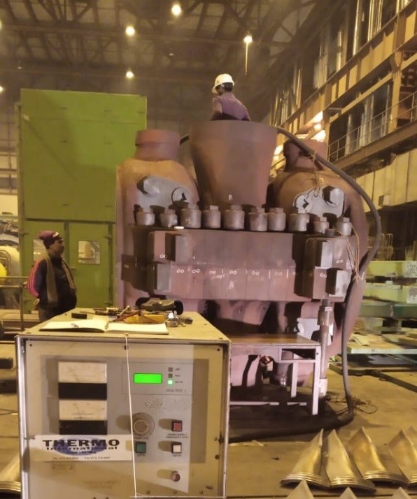 turbine bolt heating, induction bolt heating, induction heating, power plant, power generation